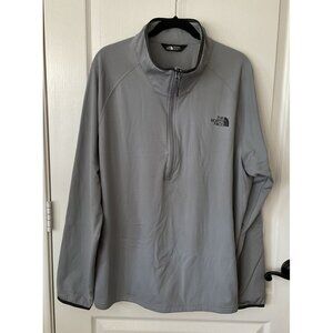 The North Face Sweatshirt Mens XXL 2X Gray Fleece 1/4 Zip Sweater Pullover Logo